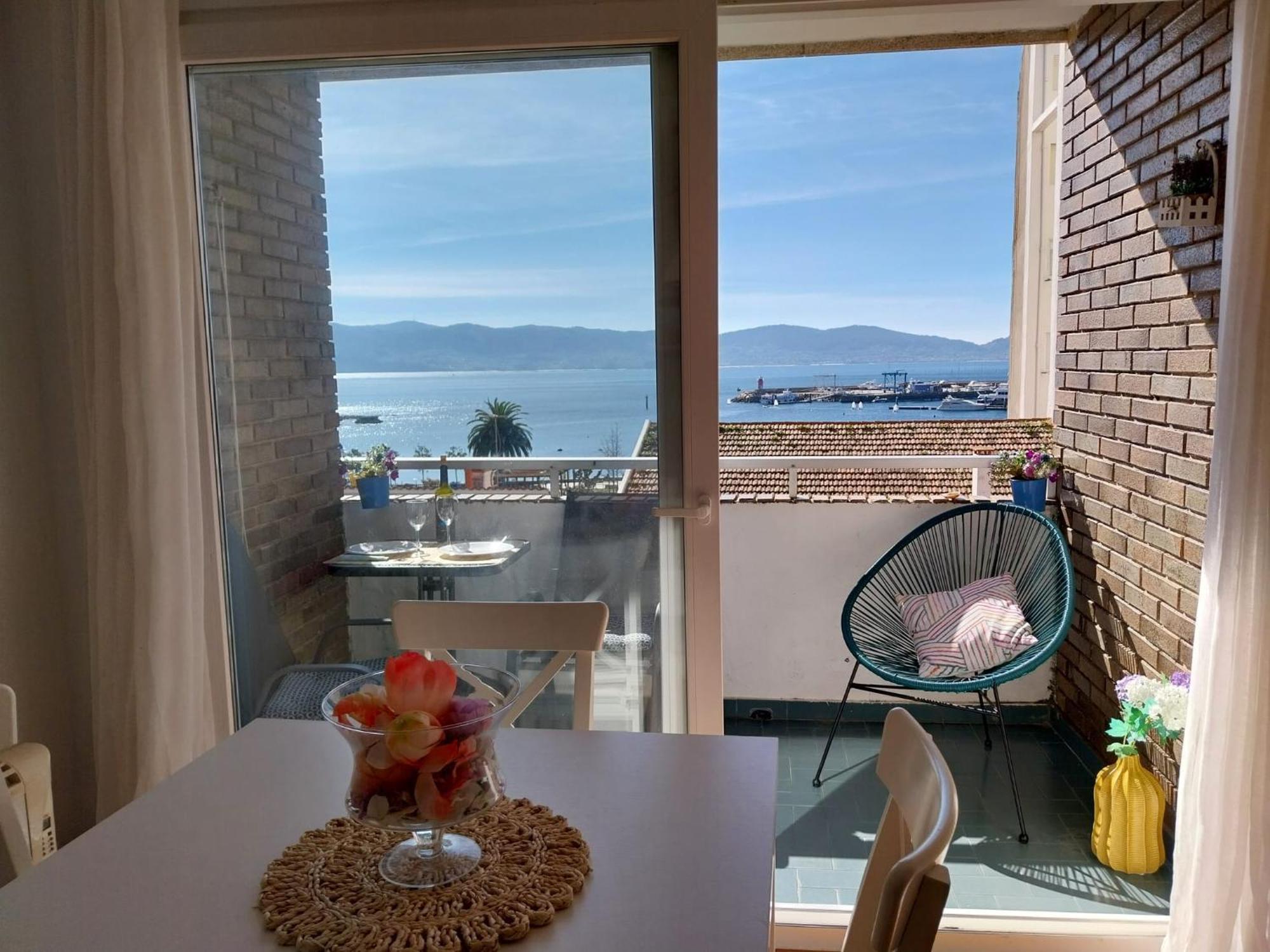 Ferienwohnung Vista Faro, Playa Panadeira Sanxenxo Exterior foto